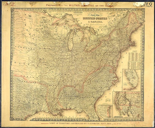 NARA Limit of Territory Controlled by US Forces 11:1864