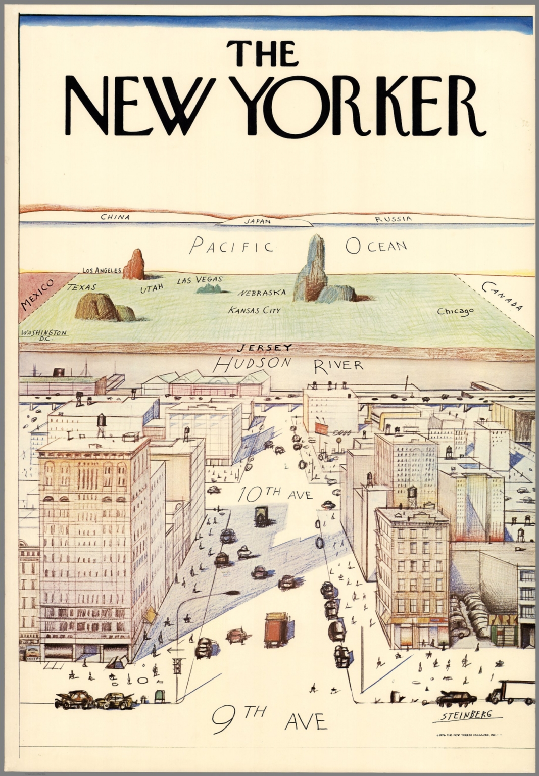 A New Yorker S View Of The United States Mapit 110 1